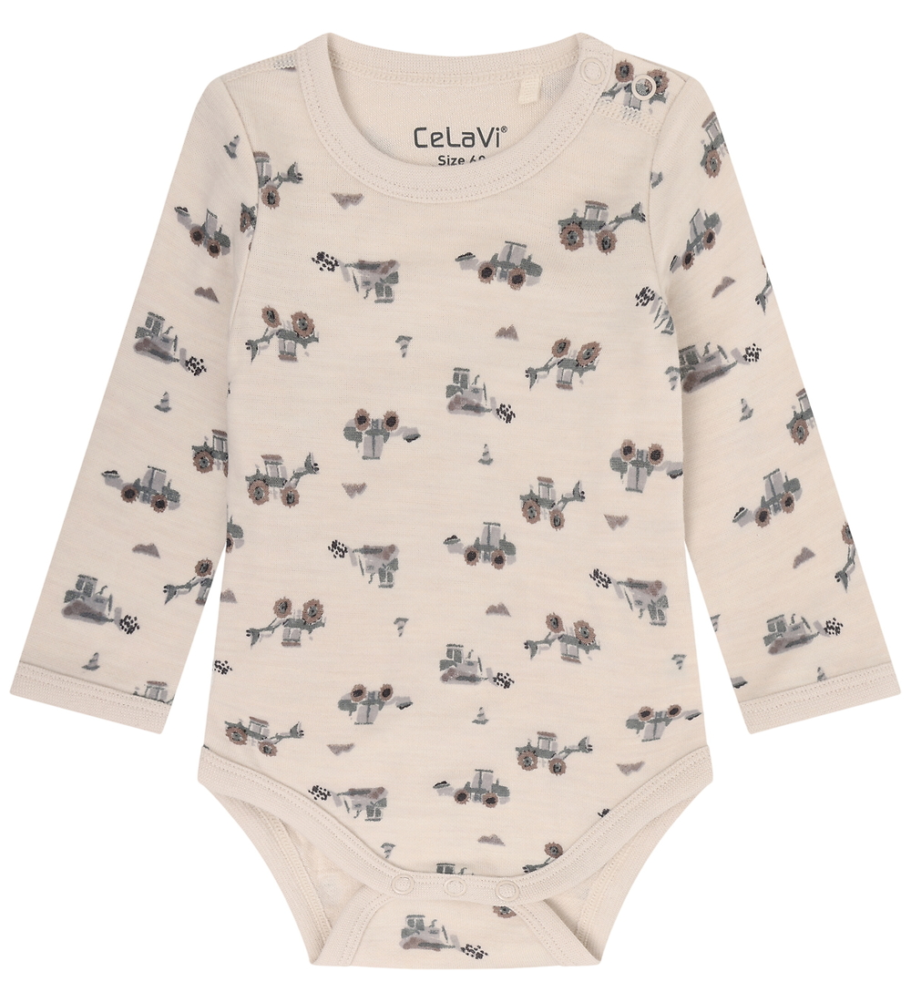 CeLaVi Body l/ä - Wolle/Viskose - AOP - Quiet Schatten - CeLaVi - 70 - Body L/Ä CeLaVi Body l/ä - Wolle/Viskose - AOP - Quiet Schatten - CeLaVi - 70 - Body L/Ä von CeLaVi