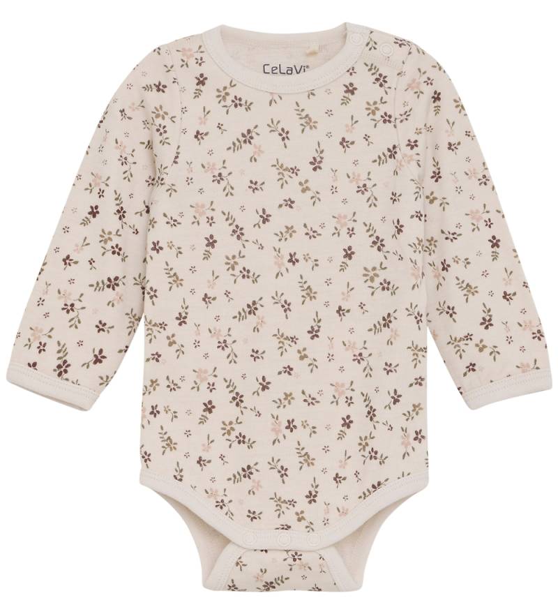 CeLaVi Body l/ä - Wolle/Viskose - Kastanienbraun m. Blumen - CeLaVi - 80 - Body L/Ä CeLaVi Body l/ä - Wolle/Viskose - Kastanienbraun m. Blumen - CeLaVi - 80 - Body L/Ä von CeLaVi
