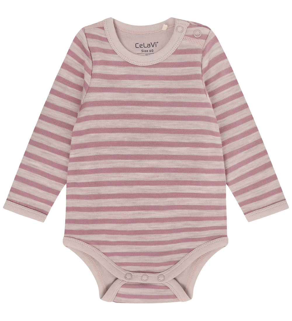 CeLaVi Body l/ä - Wolle/Viskose - YD Stripe - Grape Shake - CeLaVi - 80 - Body L/Ä CeLaVi Body l/ä - Wolle/Viskose - YD Stripe - Grape Shake - CeLaVi - 80 - Body L/Ä von CeLaVi