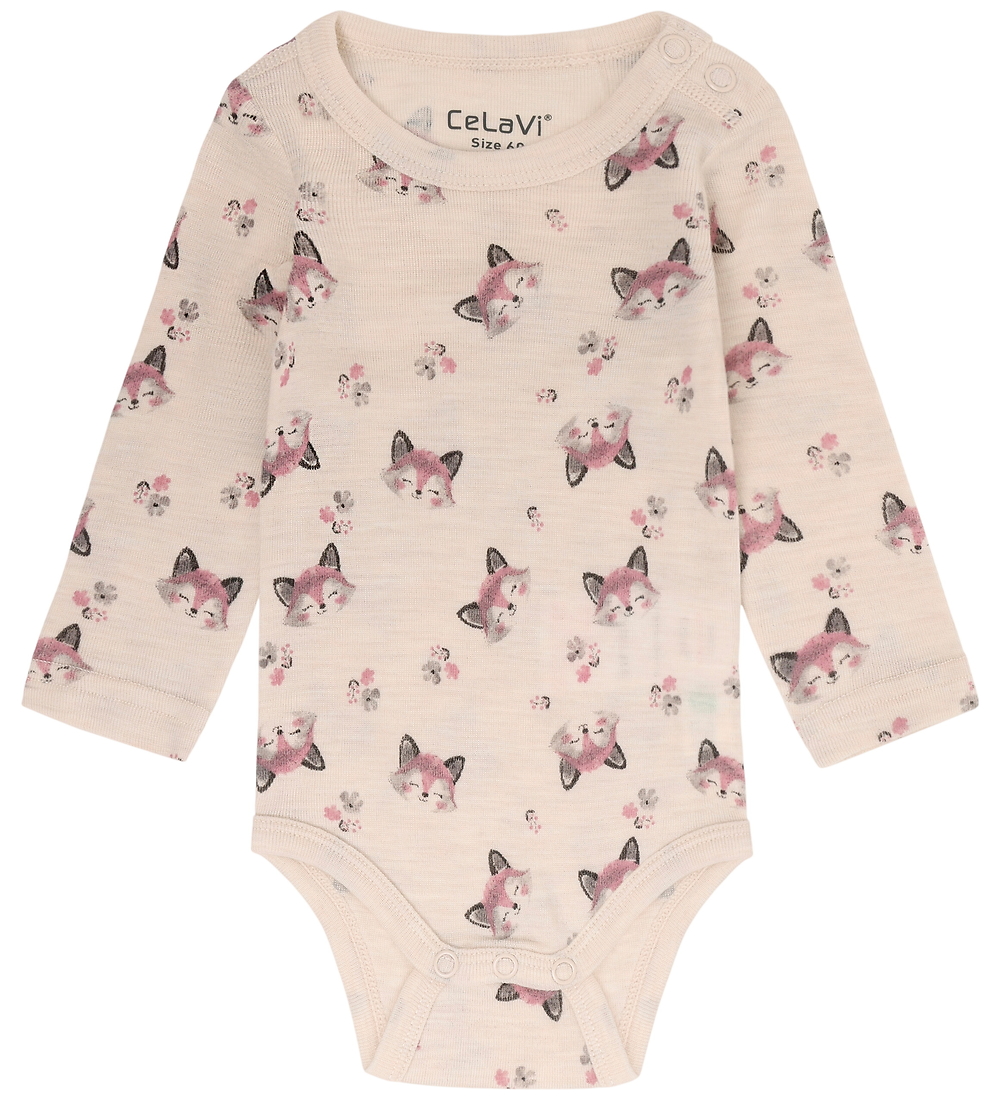 CeLaVi Body l/ä - Wolle - AOP - Flieder - CeLaVi - 60 - Body L/Ä CeLaVi Body l/ä - Wolle - AOP - Flieder - CeLaVi - 60 - Body L/Ä von CeLaVi
