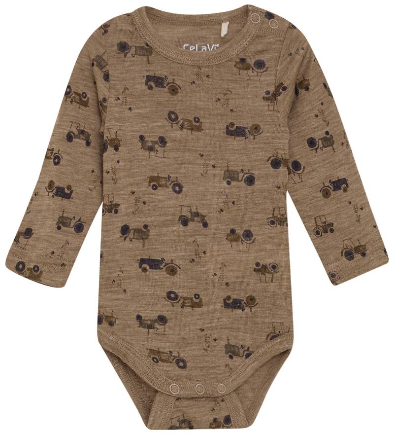 CeLaVi Body l/ä - Wolle - Kakao Creme m. Traktoren - CeLaVi - 50 - Body L/Ä CeLaVi Body l/ä - Wolle - Kakao Creme m. Traktoren - CeLaVi - 50 - Body L/Ä von CeLaVi