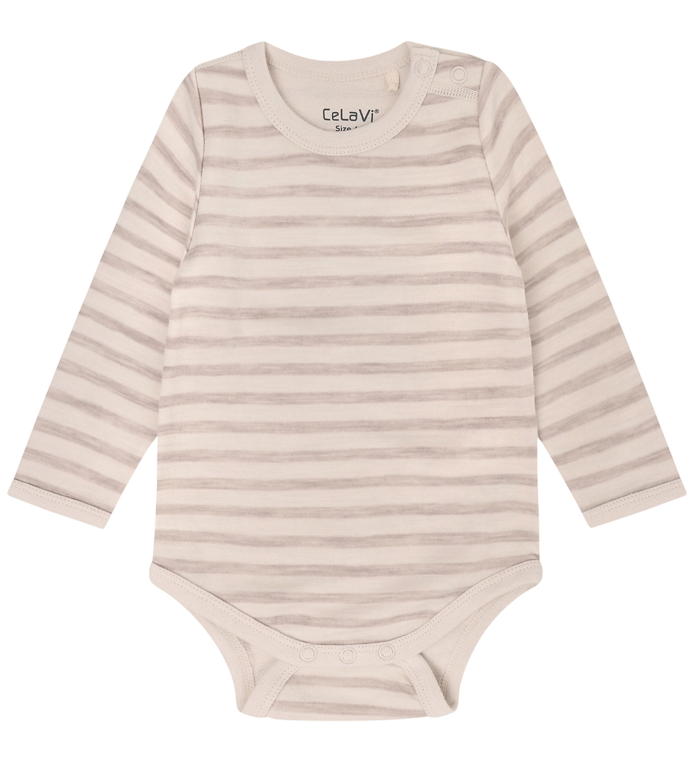 CeLaVi Body l/ä - Wolle - YD Stripe - Mocha Baiser - CeLaVi - 90 - Body L/Ä CeLaVi Body l/ä - Wolle - YD Stripe - Mocha Baiser - CeLaVi - 90 - Body L/Ä von CeLaVi