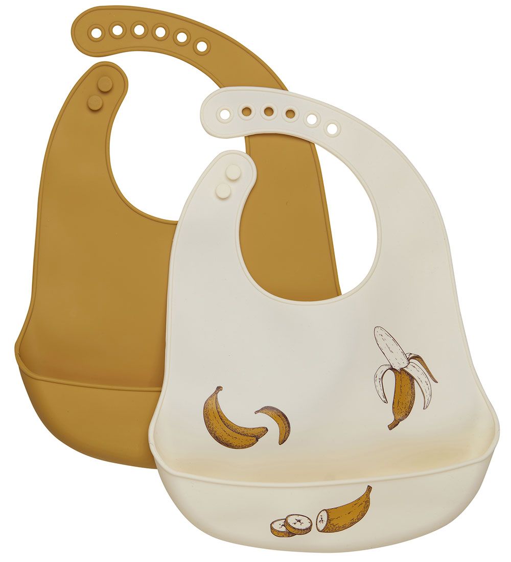 CeLaVi Lätzchen - Silikon - 2er-Pack - Ernte Gold m. Banane - CeLaVi - One Size - Lätzchen von CeLaVi