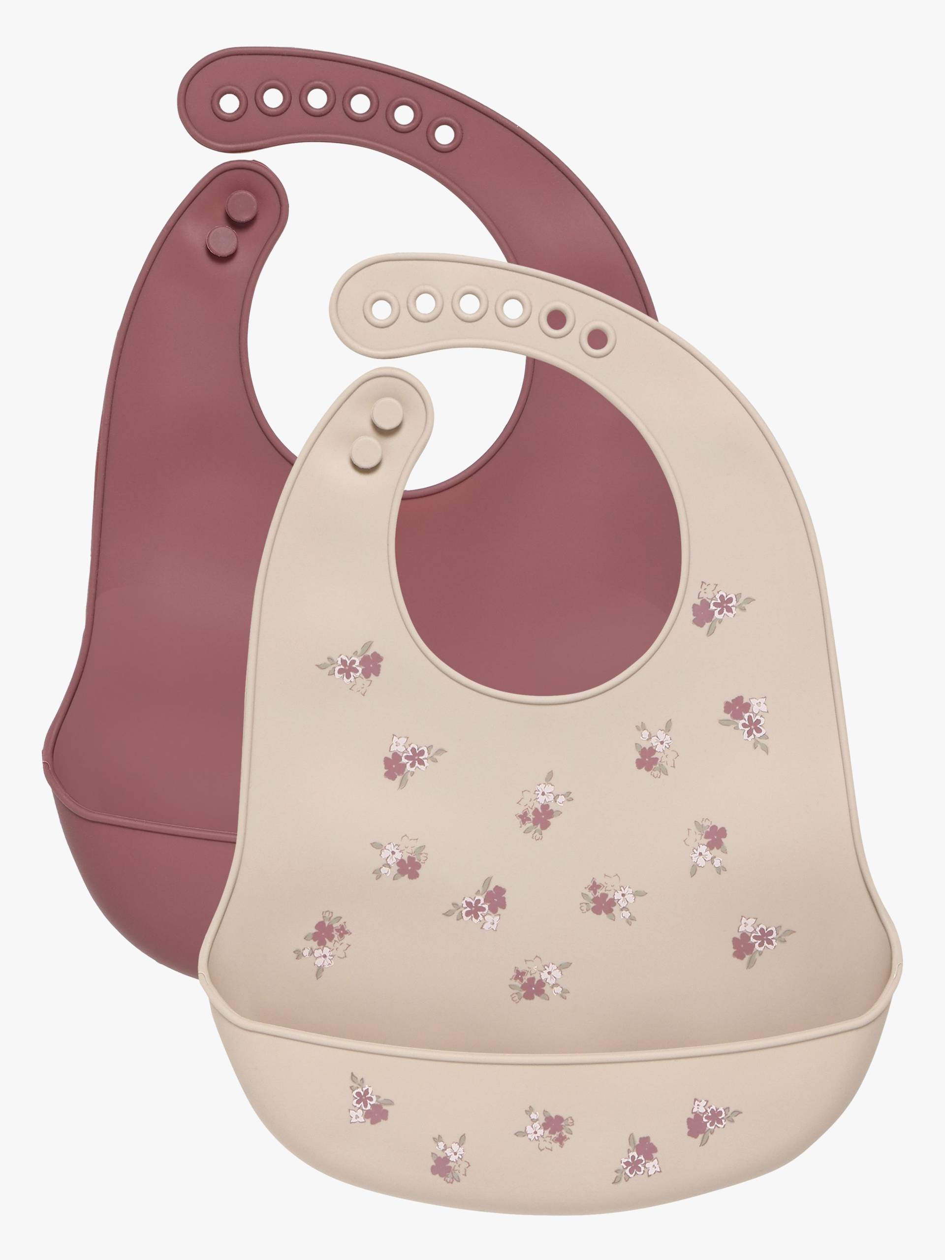 CeLaVi Silikon Lätzchen 2er-Pack, Rose Taupe von CeLaVi