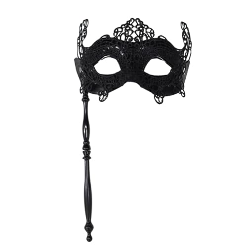 CeaBulo Elegante Handheld Pfauen Spitzenmaske Für Maskerades Themenpartys Tragbares Komfortables Design Mit Abnehmbarem Stab Leichter Fleischfresser Gesichtsmaske von CeaBulo