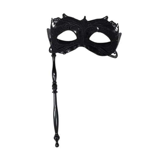 CeaBulo Elegante Handheld Pfauen Spitzenmaske Für Maskerades Themenpartys Tragbares Komfortables Design Mit Abnehmbarem Stab Leichter Fleischfresser Gesichtsmaske von CeaBulo