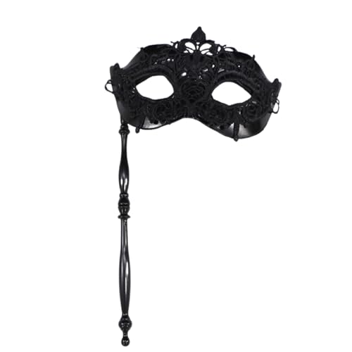 CeaBulo Elegante Handheld Pfauen Spitzenmaske Für Maskerades Themenpartys Tragbares Komfortables Design Mit Abnehmbarem Stab Leichter Fleischfresser Gesichtsmaske von CeaBulo