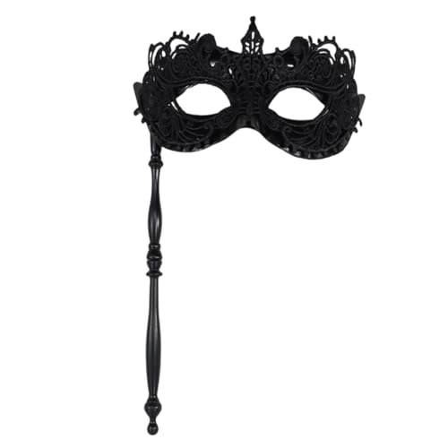 CeaBulo Elegante Handheld Pfauen Spitzenmaske Für Maskerades Themenpartys Tragbares Komfortables Design Mit Abnehmbarem Stab Leichter Fleischfresser Gesichtsmaske von CeaBulo