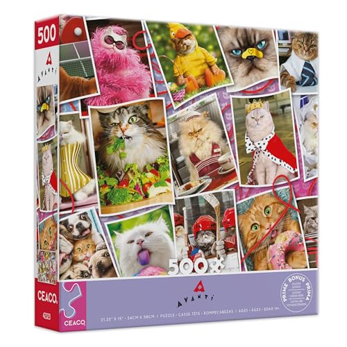 Ceaco Avanti Cranky Kitties Collage, 500-teiliges Puzzle für Erwachsene, herausforderndes Puzzle, perfekt für Spieleabende, fertige Größe ist 25 x 19 cm Ceaco Avanti Cranky Kitties Collage, 500-teiliges Puzzle für Erwachsene, herausforderndes Puzzle, perfekt für Spieleabende, fertige Größe ist 25 x 19 cm von Ceaco