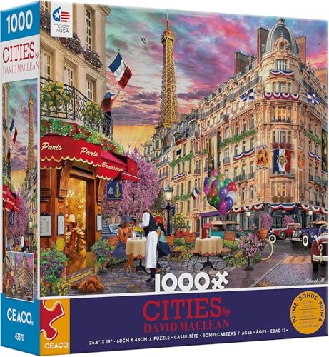 Ceaco - David Maclean - Städte - Bonjour Paris - Puzzle mit 1000 Teilen von Ceaco