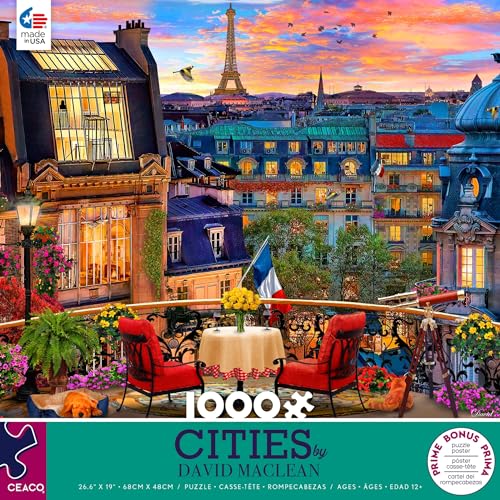 Ceaco David Maclean – Städte – Paris Rooftop – Puzzle mit 1000 Teilen von Ceaco