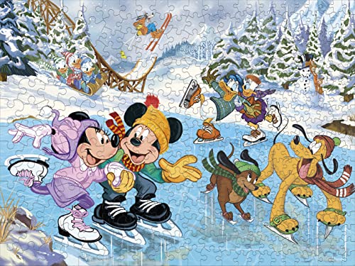 Ceaco - Disney Holiday - Together Time - Mickey & Minnie Skating - 400 Teile Puzzle von Ceaco