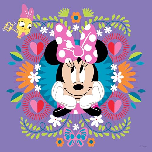 Ceaco Disney Minnie Flower Child Puzzle mit 200 Teilen, herausforderndes Puzzle, perfekt für Spieleabende, fertige Größe ist 38,1 x 38,1 cm von Ceaco