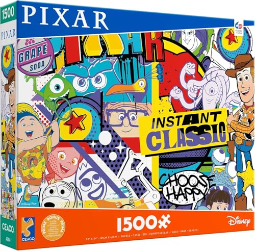Ceaco Disney Pixar Graffiti Puzzle für Erwachsene mit 1500 Teilen, herausforderndes Puzzle, perfekt für Spieleabende, fertige Größe ist 38,5 x 26,5 cm Ceaco Disney Pixar Graffiti Puzzle für Erwachsene mit 1500 Teilen, herausforderndes Puzzle, perfekt für Spieleabende, fertige Größe ist 38,5 x 26,5 cm von Ceaco