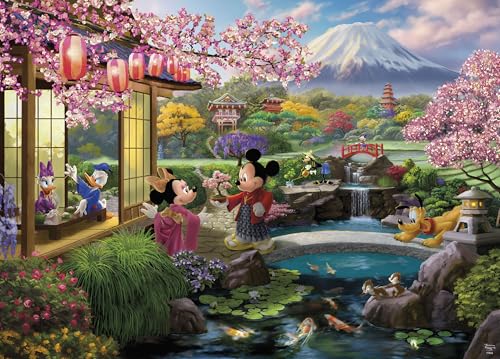 Ceaco Disney – Thomas Kinkade – Mickey & Minnie in Japan – 1000-teiliges Puzzle für Erwachsene – herausforderndes Puzzle perfekt für Spieleabende – Fertige Größe ist 26,5 x 19 cm von Ceaco
