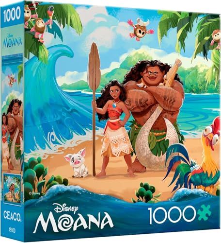 Ceaco - Disney - Thomas Kinkade - Moana und Maui - 1000 Teile Puzzle für Erwachsene - Herausforderndes Puzzle perfekt für Spieleabende - Fertige Größe ist 26,5 x 19 cm Ceaco - Disney - Thomas Kinkade - Moana und Maui - 1000 Teile Puzzle für Erwachsene - Herausforderndes Puzzle perfekt für Spieleabende - Fertige Größe ist 26,5 x 19 cm von Ceaco