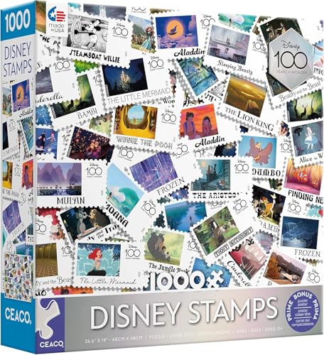 Ceaco - Disney 's 100th Anniversary - Disney Stamps - 1000 Teile Puzzle von Ceaco