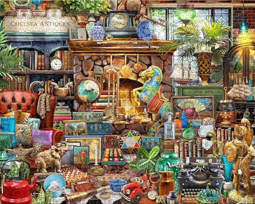 Ceaco - EZ2Hold - Collector's Retreat - 1000 Teile Puzzle für Erwachsene - Herausforderndes Puzzle perfekt für Spieleabende - Fertige Größe ist 30 x 24 Ceaco - EZ2Hold - Collector's Retreat - 1000 Teile Puzzle für Erwachsene - Herausforderndes Puzzle perfekt für Spieleabende - Fertige Größe ist 30 x 24 von Ceaco