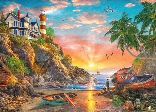 Ceaco - EZ2Hold - Dominic Davison - Ocean Fishing at Sunrise - 500-teiliges Puzzle für Erwachsene - Herausforderndes Puzzle perfekt für Spieleabende - Fertige Größe ist 26 x 19 cm Ceaco - EZ2Hold - Dominic Davison - Ocean Fishing at Sunrise - 500-teiliges Puzzle für Erwachsene - Herausforderndes Puzzle perfekt für Spieleabende - Fertige Größe ist 26 x 19 cm von Ceaco