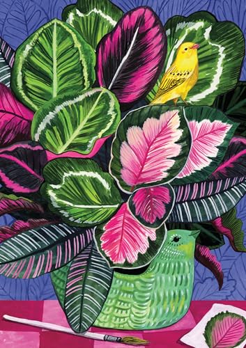 Ceaco - Großes Puzzle, Miriam Bos, Calathea und Vögel, entspannende und lustige Aktivität für Erwachsene von Ceaco