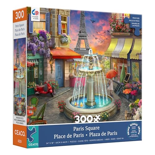 Ceaco - Großes Puzzleteil - Pariser Platz - Entspannende und lustige Aktivität für Erwachsene von Ceaco