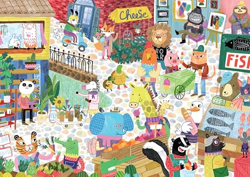 Ceaco - Großes Puzzleteil - Tiere auf dem Markt - Entspannende und lustige Aktivität für Erwachsene von Ceaco