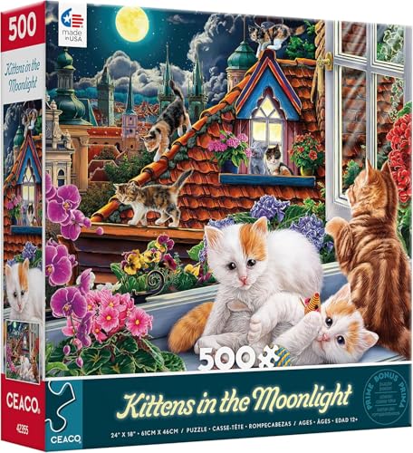 Ceaco - Harmony - Bildwelt - Kätzchen im Mondlicht - 500 Teile Puzzle Ceaco - Harmony - Bildwelt - Kätzchen im Mondlicht - 500 Teile Puzzle von Ceaco