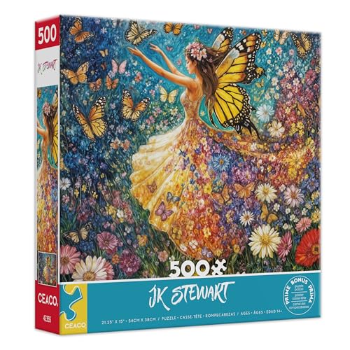 Ceaco - JK Stewart - Lady Butterfly - 500 Teile Puzzle - Entspannende und lustige Aktivität für Erwachsene Ceaco - JK Stewart - Lady Butterfly - 500 Teile Puzzle - Entspannende und lustige Aktivität für Erwachsene von Ceaco