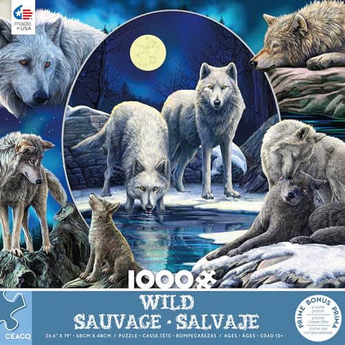 Ceaco Lisa Parker - Wild - Wild - Wild Wölfe Collage - 1000 Teile Puzzle von Ceaco