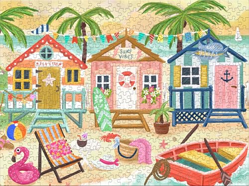Ceaco - Olivia Gibbs - Strandbungalows - 500-teiliges Puzzle für Erwachsene - Herausforderndes Puzzle perfekt für Spieleabende - Fertige Größe ist 21,25 x 15 cm Ceaco - Olivia Gibbs - Strandbungalows - 500-teiliges Puzzle für Erwachsene - Herausforderndes Puzzle perfekt für Spieleabende - Fertige Größe ist 21,25 x 15 cm von Ceaco