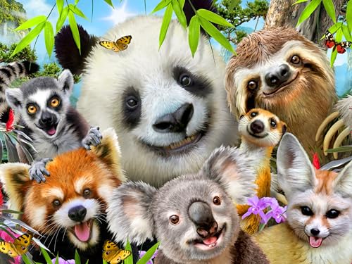 Ceaco - Selfies - Panda & Friends Selfies - 500 Teile Puzzle von Ceaco