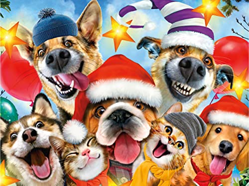 Ceaco - Selfies Weihnachten - Katzen und Hunde - 550 Teile Puzzle Ceaco - Selfies Weihnachten - Katzen und Hunde - 550 Teile Puzzle von Ceaco