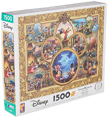 Ceaco Thomas Kinkade – Disney Dreams Collection – Mickey's Collage zum 90. Geburtstag – Puzzle mit 1500 Teilen, goldfarben, 3401-29, 32 x 24 cm Ceaco Thomas Kinkade – Disney Dreams Collection – Mickey's Collage zum 90. Geburtstag – Puzzle mit 1500 Teilen, goldfarben, 3401-29, 32 x 24 cm von Ceaco