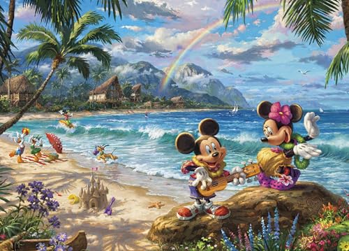 Ceaco - Thomas Kinkade - Disney - Mickey & Minnie auf Hawaii - 1000 Teile Puzzle von Ceaco