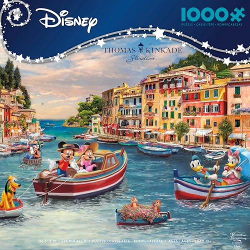 Ceaco - Thomas Kinkade - Disney - Mickey & Minnie in Italien - Puzzle mit 1000 Teilen von Ceaco