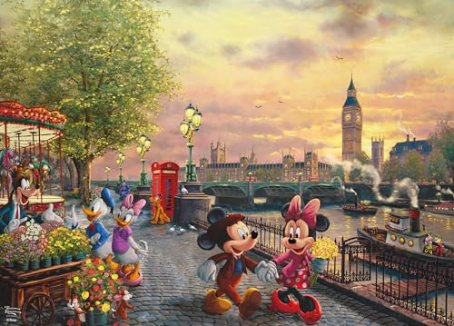 Ceaco Thomas Kinkade – Disney – Mickey & Minnie in London – Puzzle mit 1000 Teilen von Ceaco
