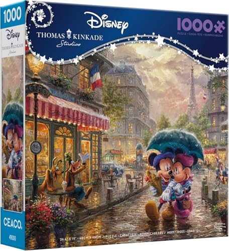 Ceaco - Thomas Kinkade – Disney – Mickey & Minnie in Paris – 1000 Teile Puzzle von Ceaco