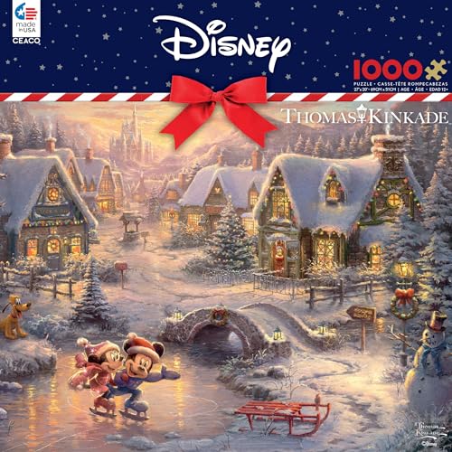 Ceaco Thomas Kinkade – Mickey und Minnie Sweetheart Holiday – 1000 Teile Puzzle, ab 12 Jahren von Ceaco