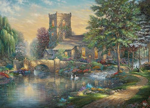 Ceaco - Thomas Kinkade - Weidenholzkapelle - 1000 Teile Puzzle von Ceaco