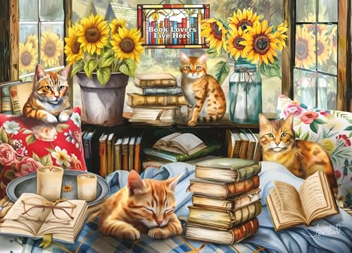 Ceaco - Tom Wood - Buchliebhaber leben hier - 1000-teiliges Puzzle für Erwachsene - herausforderndes Puzzle perfekt für Spieleabende - Fertige Größe ist 26,5 x 19 cm Ceaco - Tom Wood - Buchliebhaber leben hier - 1000-teiliges Puzzle für Erwachsene - herausforderndes Puzzle perfekt für Spieleabende - Fertige Größe ist 26,5 x 19 cm von Ceaco