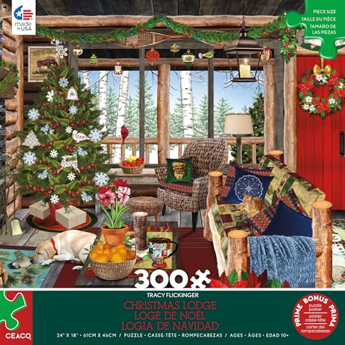 Ceaco - Tracy Flickinger - Christmas Lodge - 300 Teile Puzzle von Ceaco