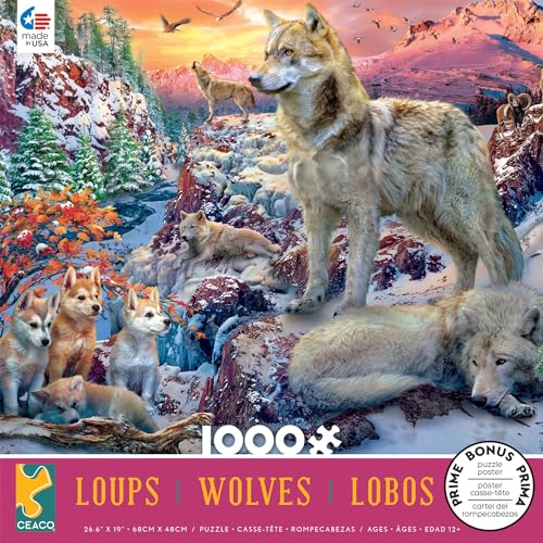 Ceaco - Wölfe - Winterwölfe - 1000 Teile Puzzle von Ceaco