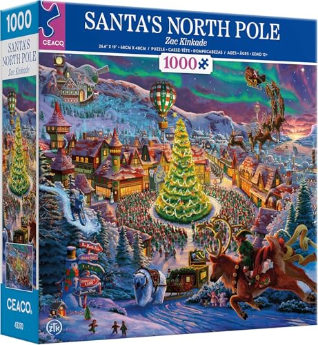 Ceaco - Zac Kinkade - Classic Christmas - Santa's North Pole - 1000 Teile Puzzle von Ceaco