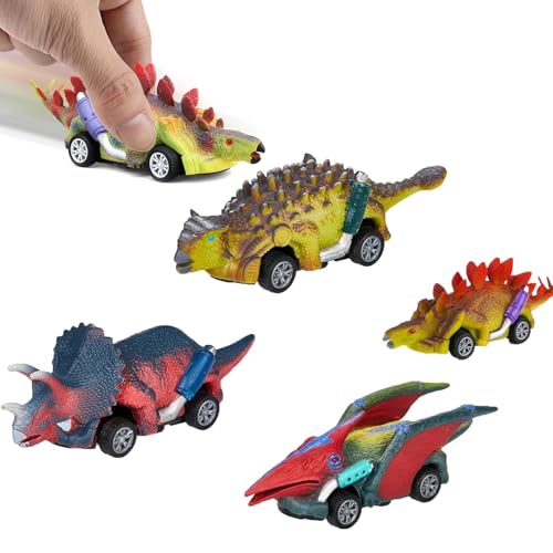 Ceeyoll 4 Stücke Dinosaurier Spielzeug Rückziehauto,Dinosaurier Spielzeug für Kinder,Auto Weihnachten Ostern Geburtstag Geschenk für Jungen Mädchen. von Ceeyoll