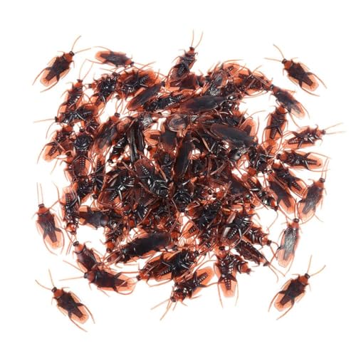 Ceeyoll 40 Stück Gefälschte Kakerlake,kakerlaken Halloween Dekorationen,Pranks Simulation Kakerlakak Spielzeug,Realistisches Insektenspielzeug für Aprilscherz, Halloween Teasing Streich Requisiten. von Ceeyoll
