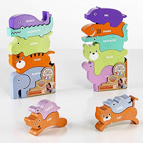 Cefa Toys Eco-Wood Puzzle für Tiere, stapelbar, Sortiert, 7-teilig von Cefa Toys
