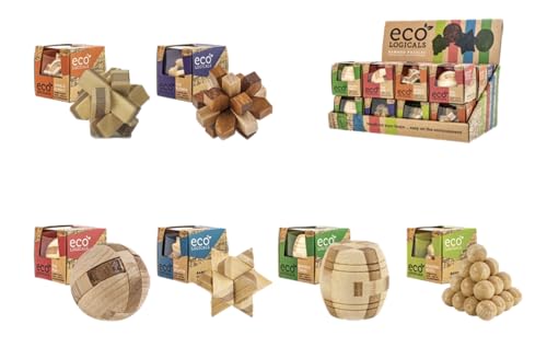 Cefa Toys 01044 Eco Logical Mini Entwickeln Sie Ihre kreativen Fähigkeiten. Handgefertigte Herausforderungen aus Bambus. -Verschiedene Modelle, bunt von Cefa Toys