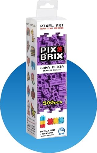 Cefa Toys 57004 PIX BRIX Pixel Art Set 500 Stück Purpure Mittelklasse von Cefa Toys