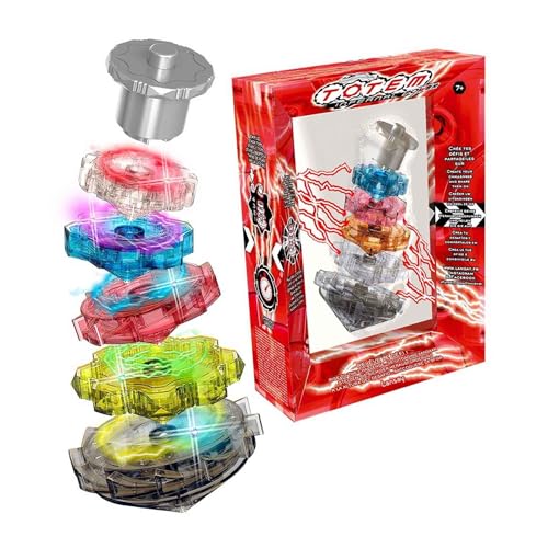 Cefa Toys Totem, bunt: Spinner, 5 Stück, LED-Licht, ab 7 Jahren von Cefa Toys