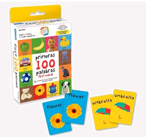 Cefa Toys Zweisprachiges Speicherkartenset Spanisch-Englisch, Meine ersten 100 Wörter. Enthält 48 Jumbo-Karten. Geeignet für Kinder ab 2 Jahren. von Cefa Toys
